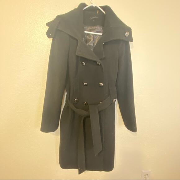 Calvin Klein Women’s Wool Blend Winter Coat Black Peacoat Size 12 NWT - Picture 1 of 13